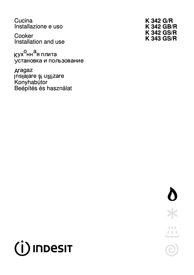 Page 1 de la notice Manuel utilisateur Indesit K342 G(W)/R