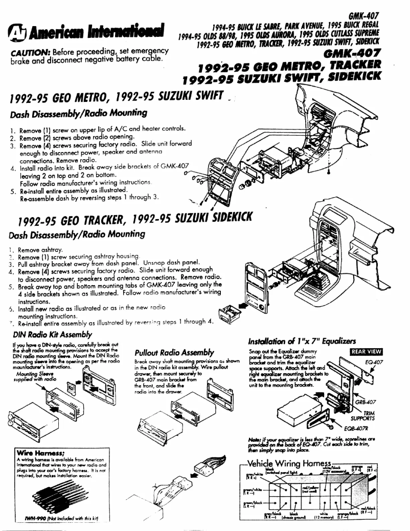 Page 1 de la notice Manuel utilisateur American International GMK407