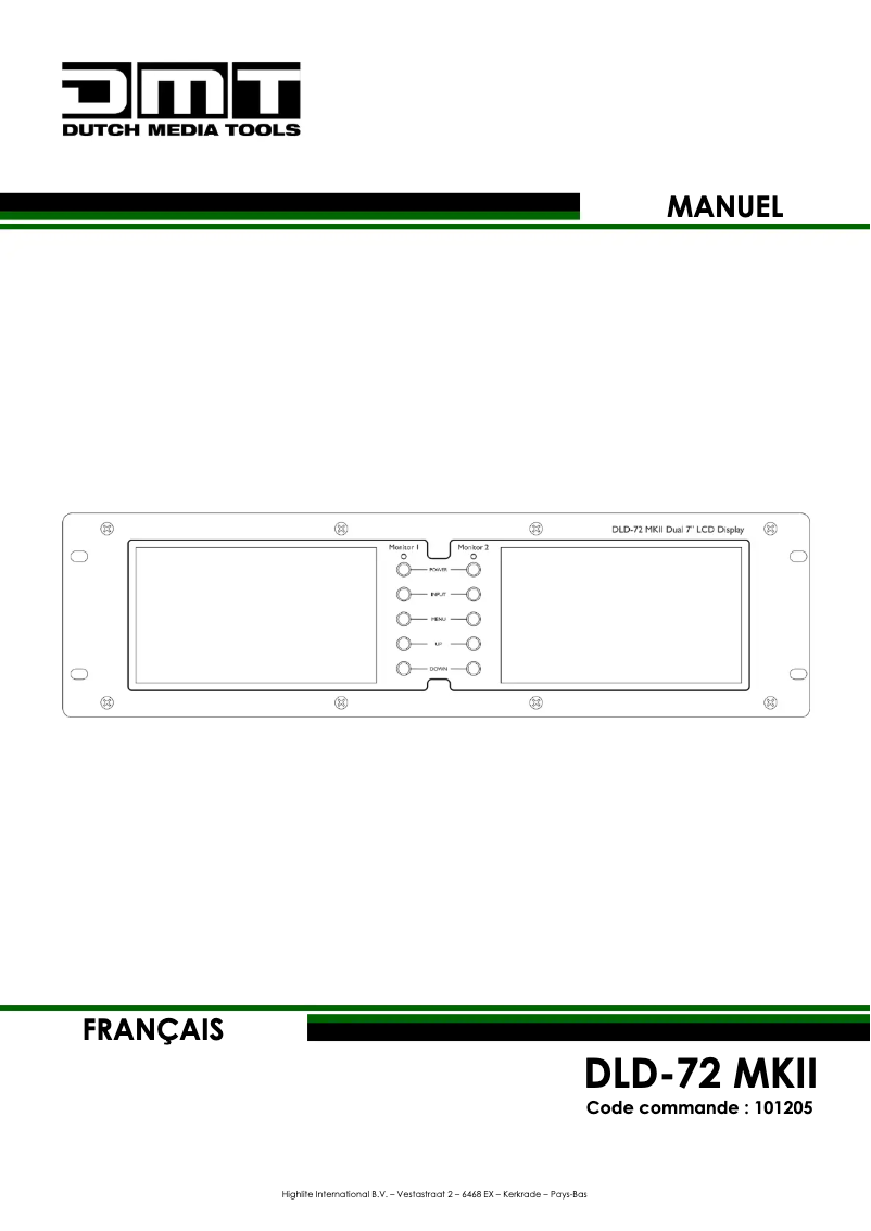 Image de la première page du manuel de l'appareil DLD-72 MKII