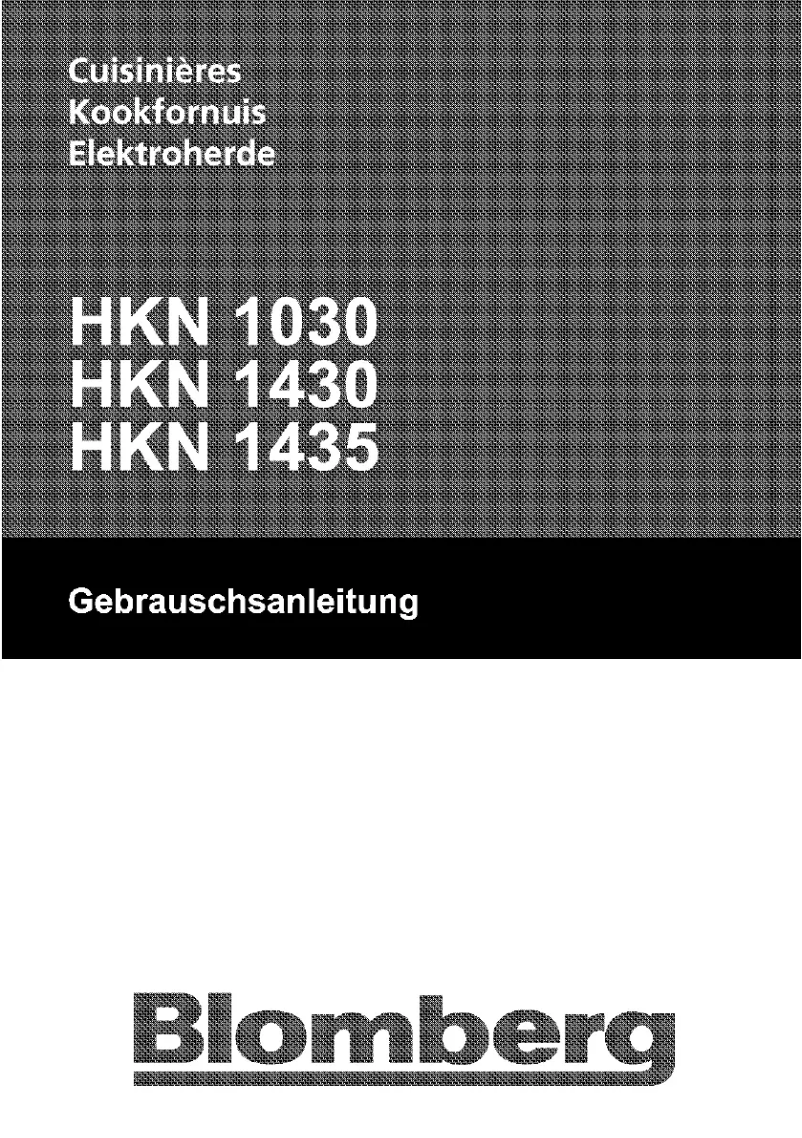 Page n°1 - Manuel utilisateur Blomberg HKN 1435