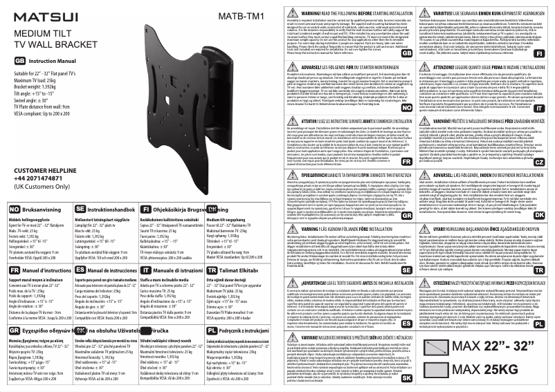 Page 1 de la notice Manuel utilisateur Matsui MATB-TM1