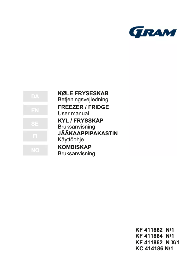 Página 1 del manual Manual de instrucciones Gram KF 411862 N X/1