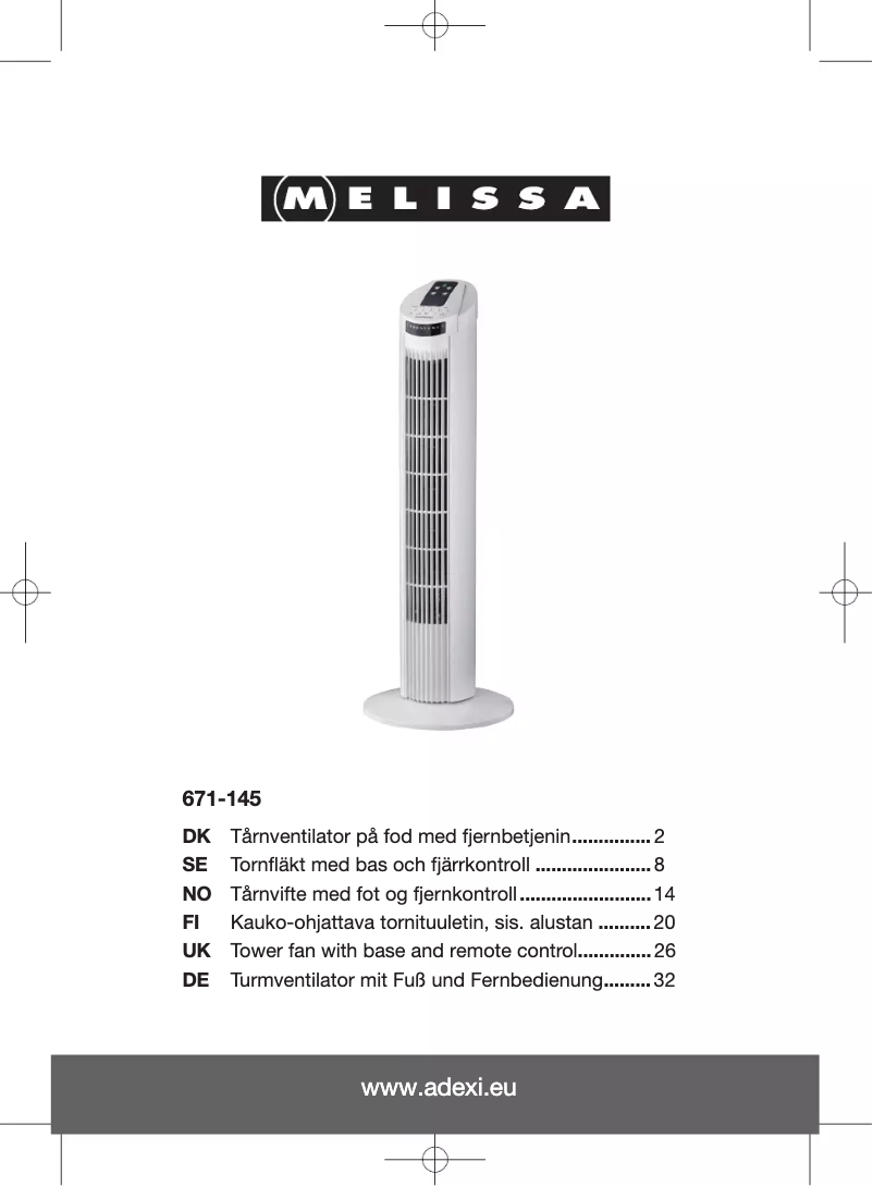 Página 1 del manual Manual de usuario Melissa 671145