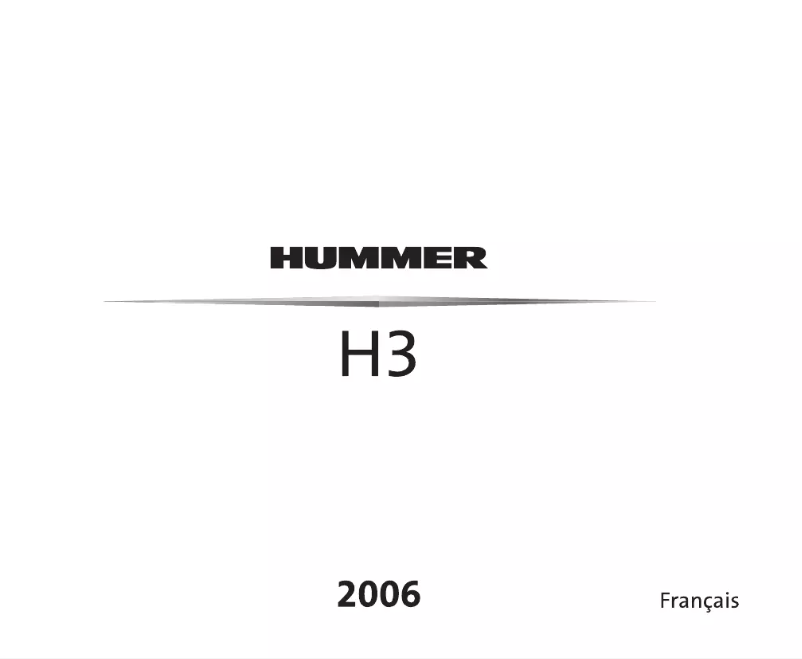 Page n°1 - Manuel utilisateur Hummer H3 (2006)