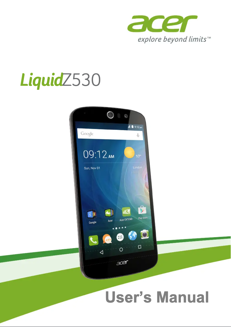 Page n°1 - Manuel utilisateur Acer Liquid Z530 S Duo