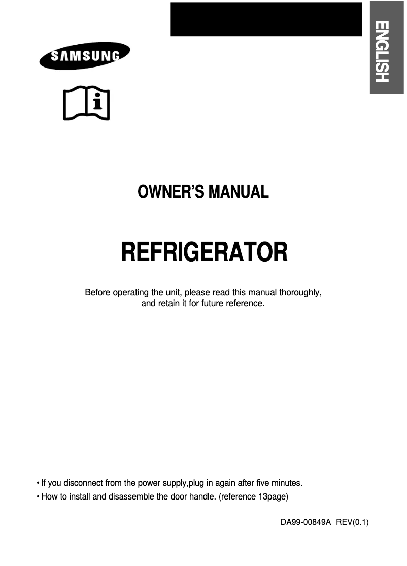 Image de la première page du manuel de l'appareil RT49EASW