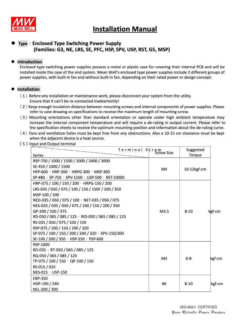 Page n°1 - Mode d'emploi Mean Well HRP-150-3.3