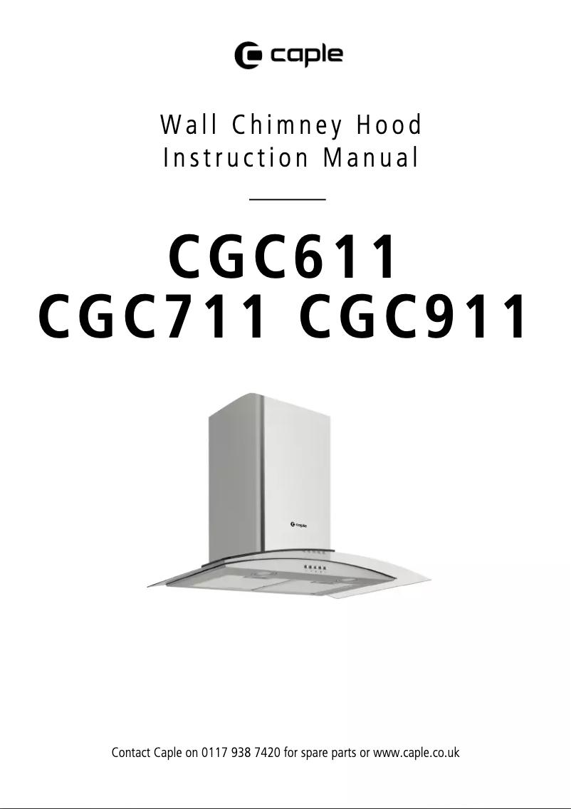 Page n°1 - Manuel utilisateur Caple CGC911SS