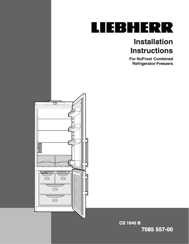 Page n°1 - Guide d'installation Liebherr CS-1640B