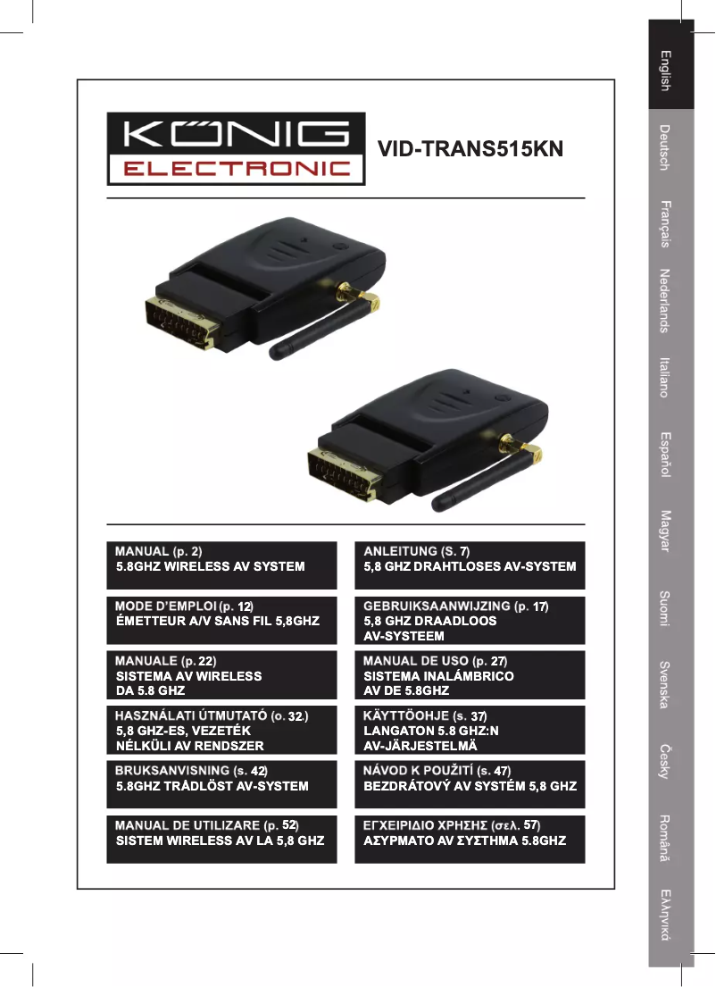 Image de la première page du manuel de l'appareil VID-TRANS515KN
