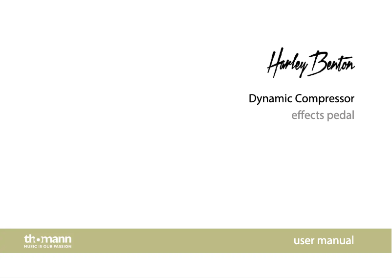Page 1 de la notice Manuel utilisateur Harley Benton Dynamic Compressor