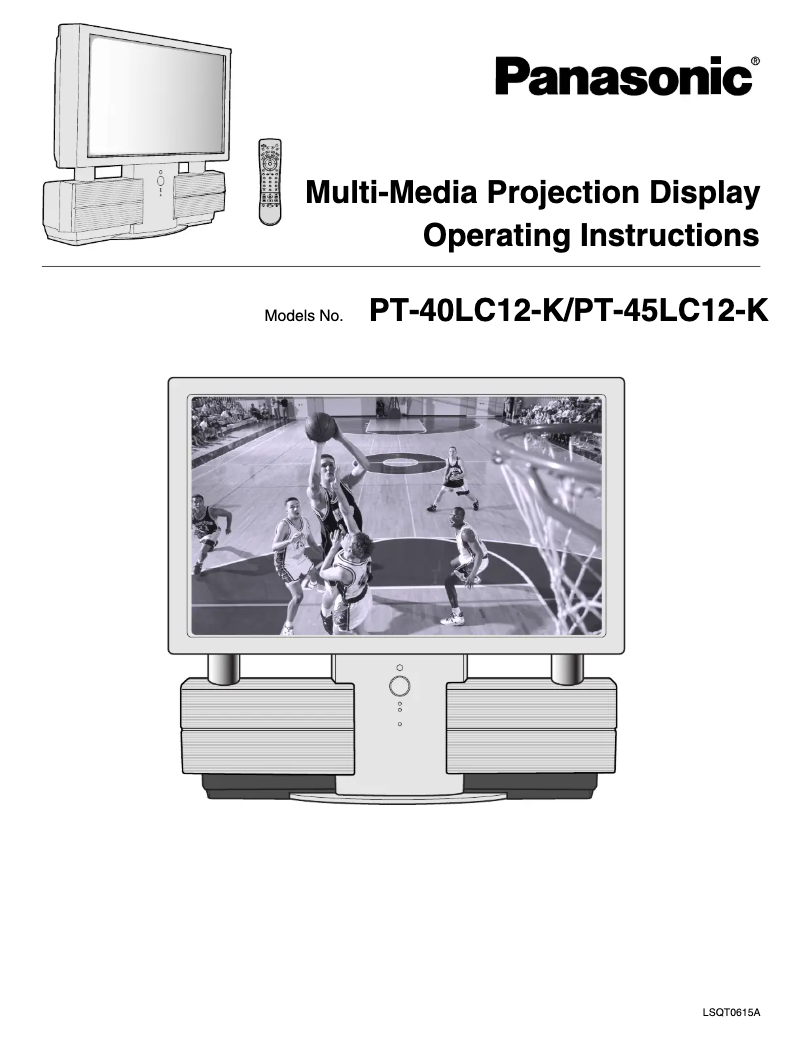 Image de la première page du manuel de l'appareil PT-45LC12-K