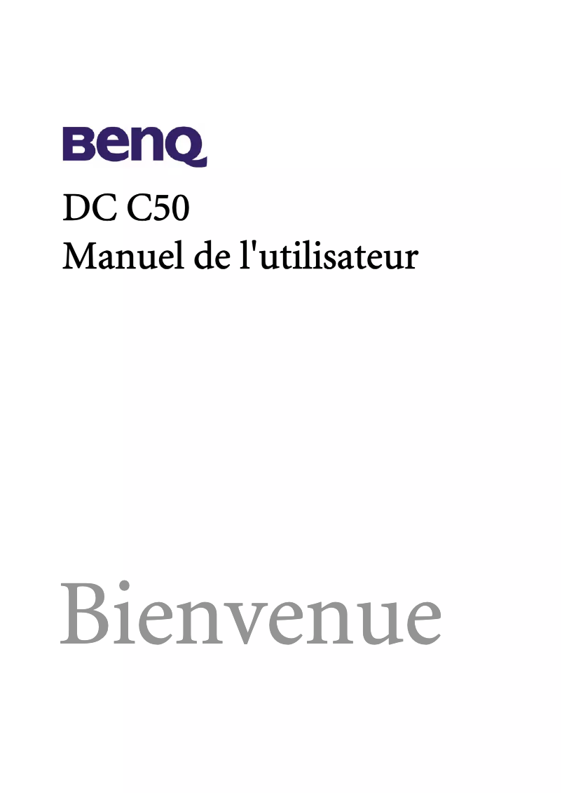Page n°1 - Manuel utilisateur BenQ DC C50