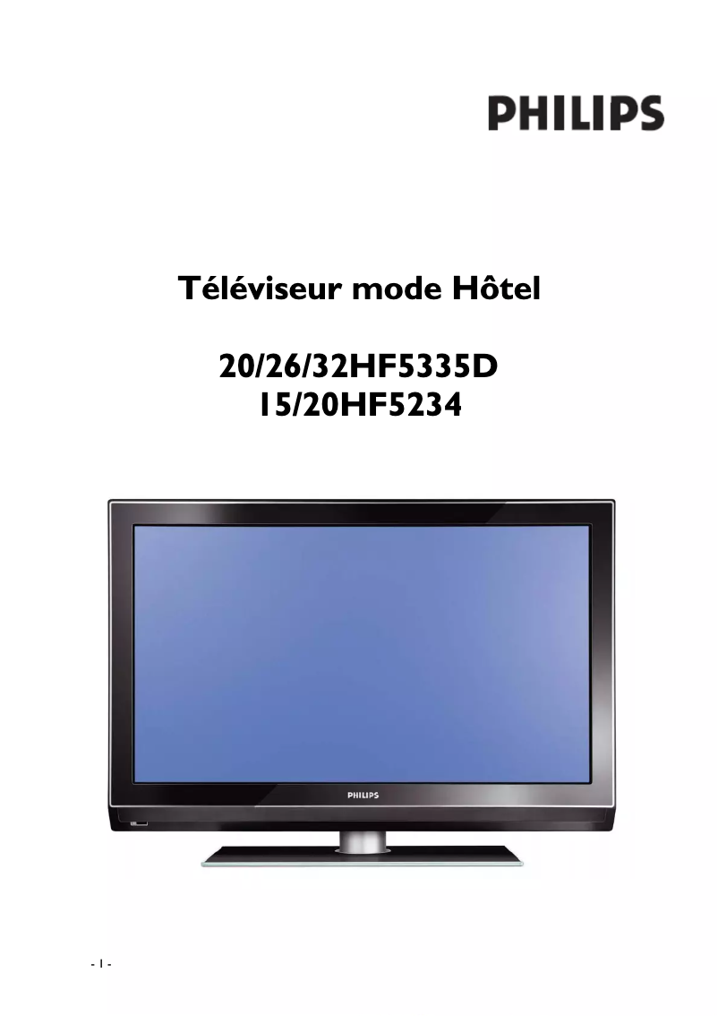 Page 1 de la notice Manuel utilisateur Philips 32HF5335D