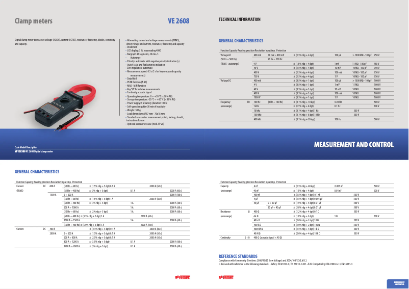 Image de la première page du manuel de l'appareil VE 2608