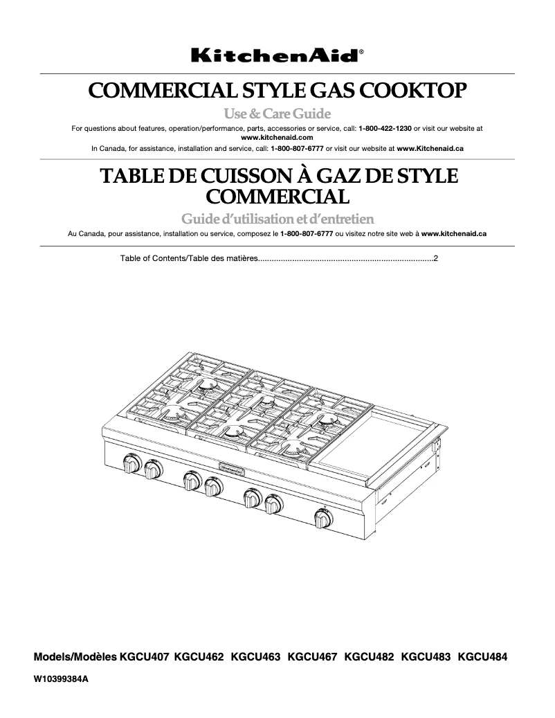 Página 1 del manual Manual de usuario KitchenAid KGCU467VSS