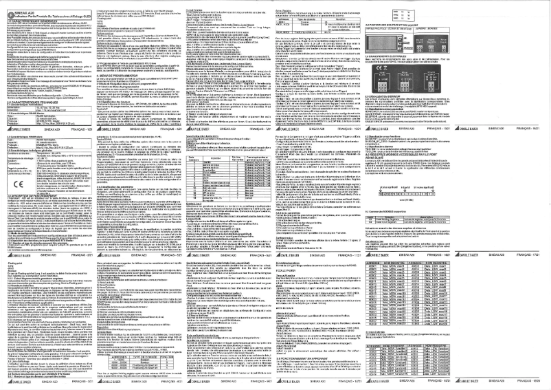 Page n°1 - Manuel utilisateur Camille Bauer Sineax A20
