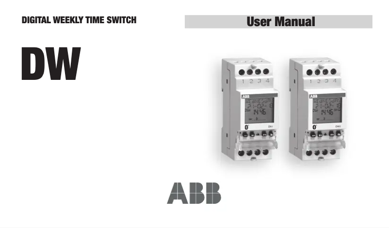 Page 1 of the manual User Manual ABB DW1