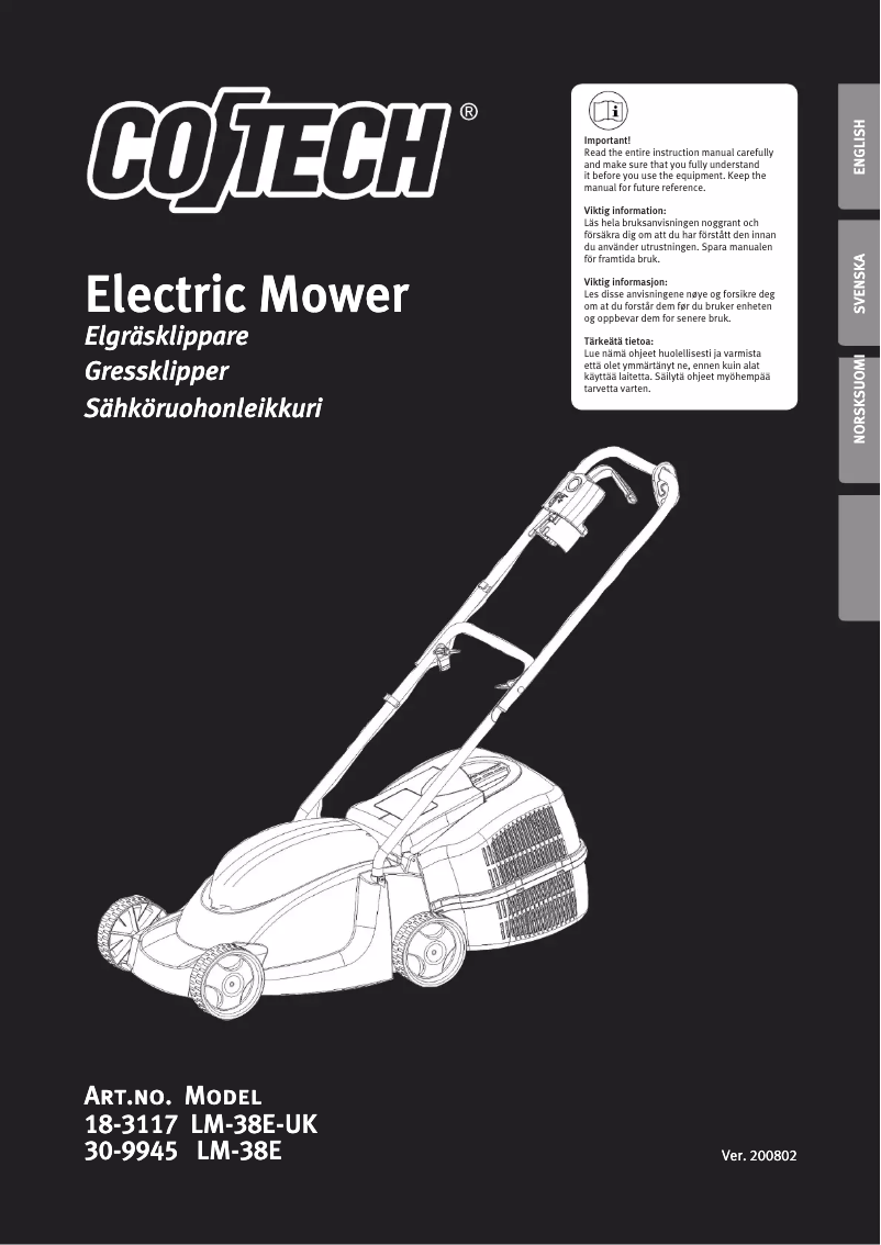 Page 1 de la notice Manuel utilisateur Cotech LM-38E