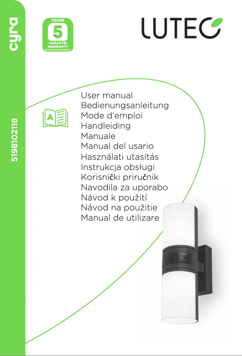 Page 1 de la notice Manuel utilisateur Lutec Cyra