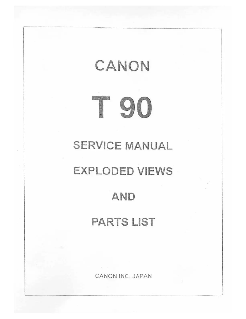 Page n°1 - Instructions / montage Canon T90