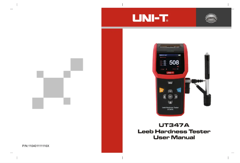 Page 1 de la notice Manuel utilisateur Uni-T UT347A