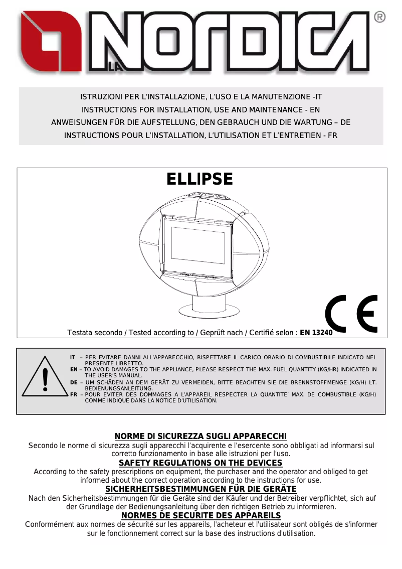 Página 1 del manual Manual de usuario La Nordica Carillon Ellipse