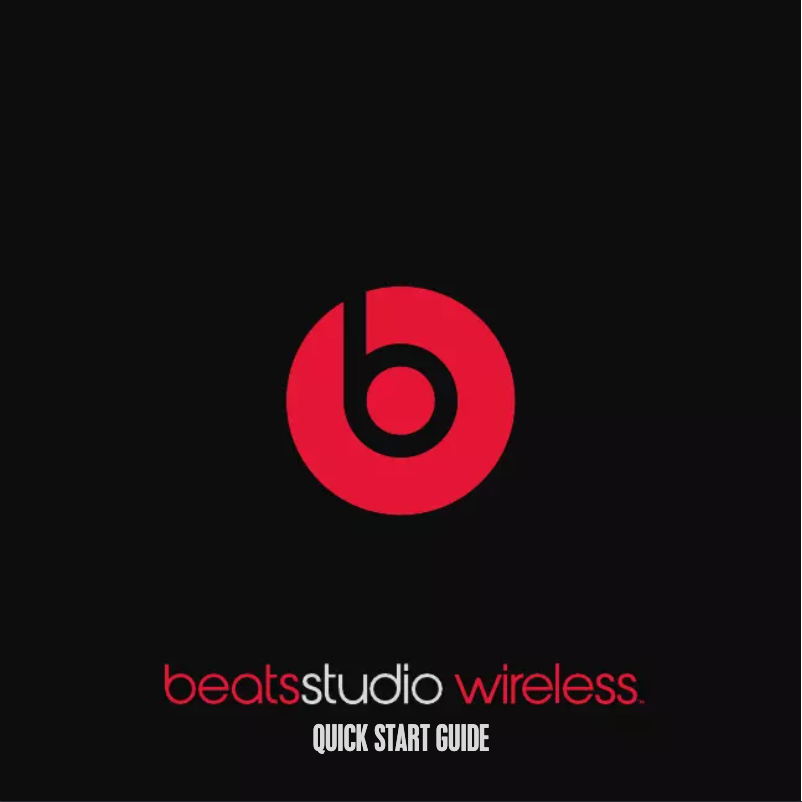 Page 1 de la notice Manuel utilisateur Beats Studio Wireless