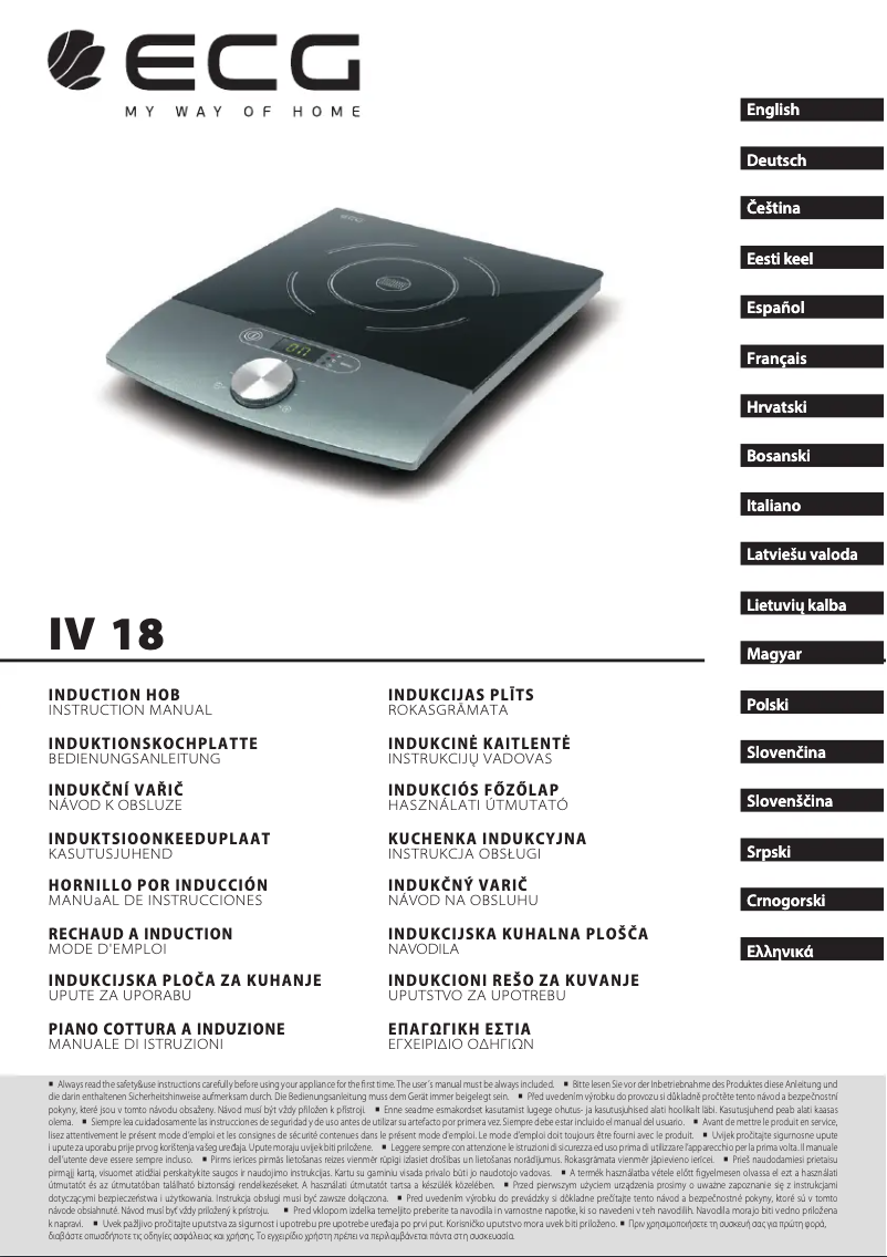 Page 1 de la notice Manuel utilisateur ECG IV 18