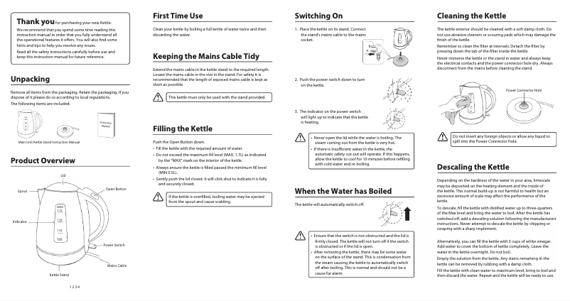 Imagen de la primera página del manual del dispositivo L17JBS17