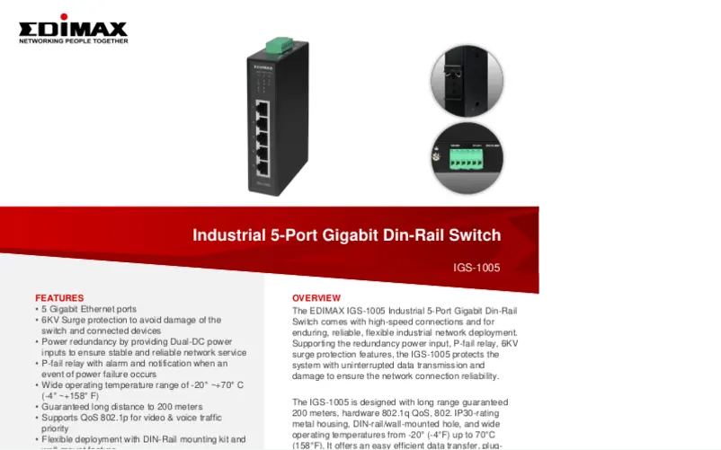 Image de la première page du manuel de l'appareil IGS-1005