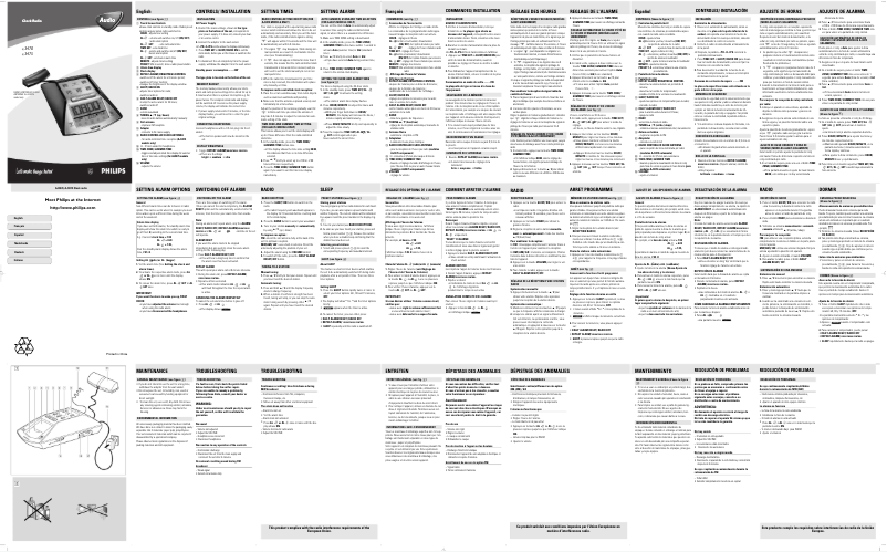 Page n°1 - Manuel utilisateur Philips AJ3470