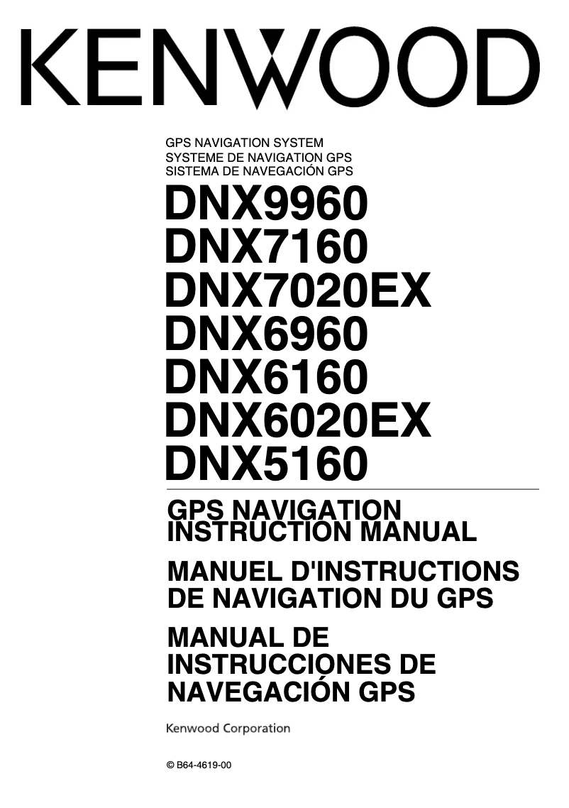 Image de la première page du manuel de l'appareil DNX9960