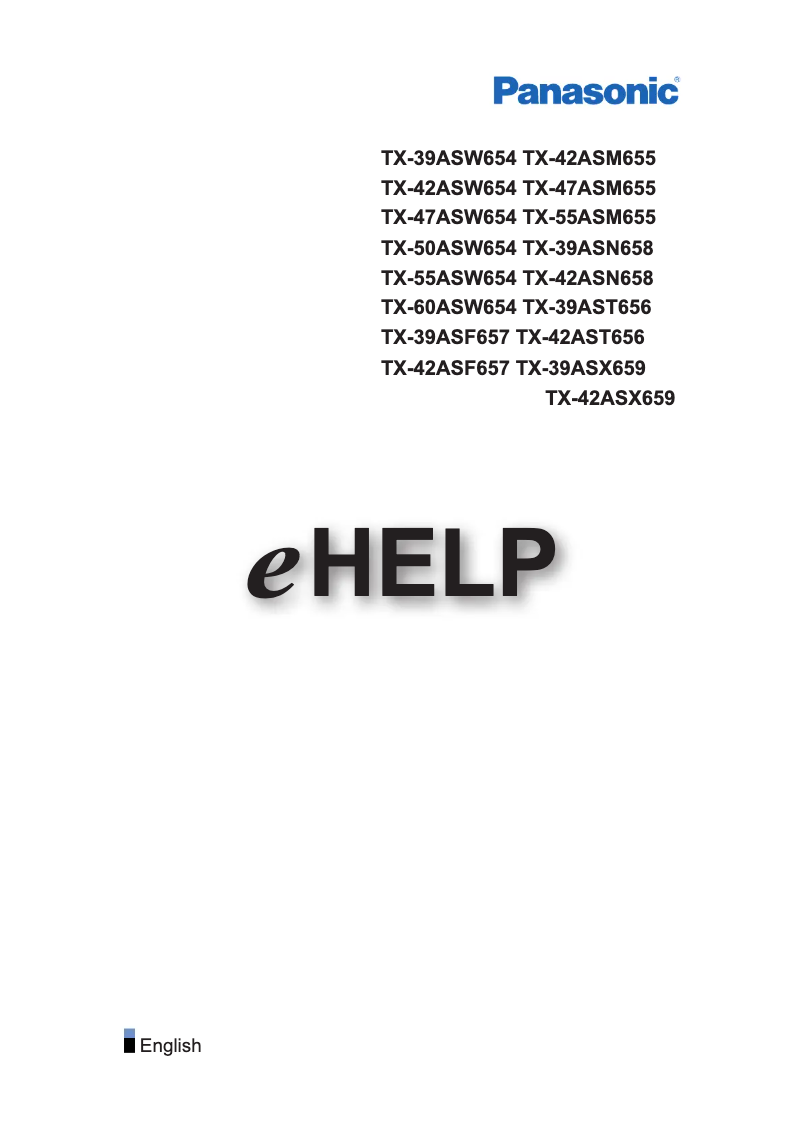 First page image of the manual for TX-39AST656