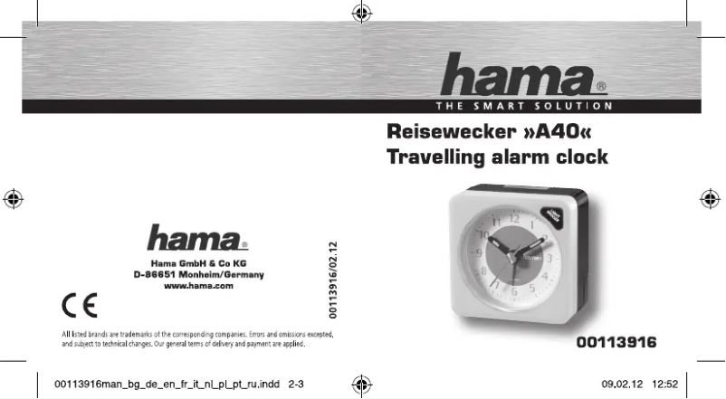 Página 1 del manual Manual de usuario Hama A40