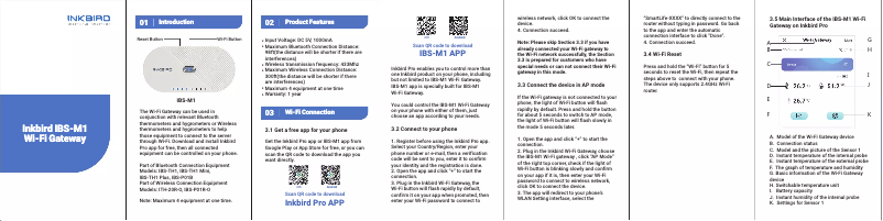 Page 1 de la notice Manuel utilisateur Inkbird IBS-M1