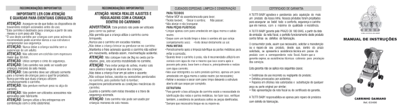 Página 1 del manual Manual de usuario Tutti Baby Damiano