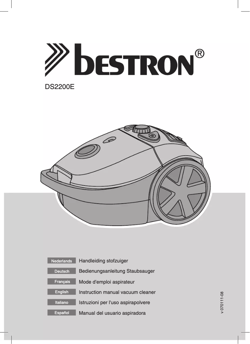 Page 1 de la notice Manuel utilisateur Bestron DS2200E