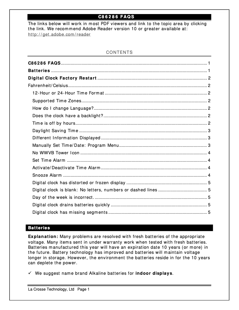 Image de la première page du manuel de l'appareil C86286