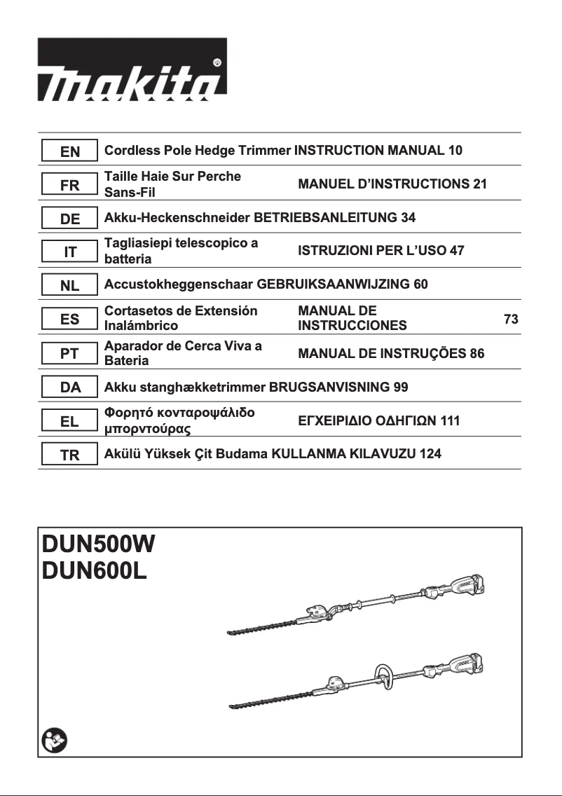 Page n°1 - Manuel utilisateur Makita DUN500WZ