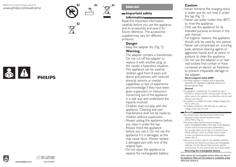 Página 1 del manual Manual de usuario Philips MULTIGROOM Series 5000 QG3378