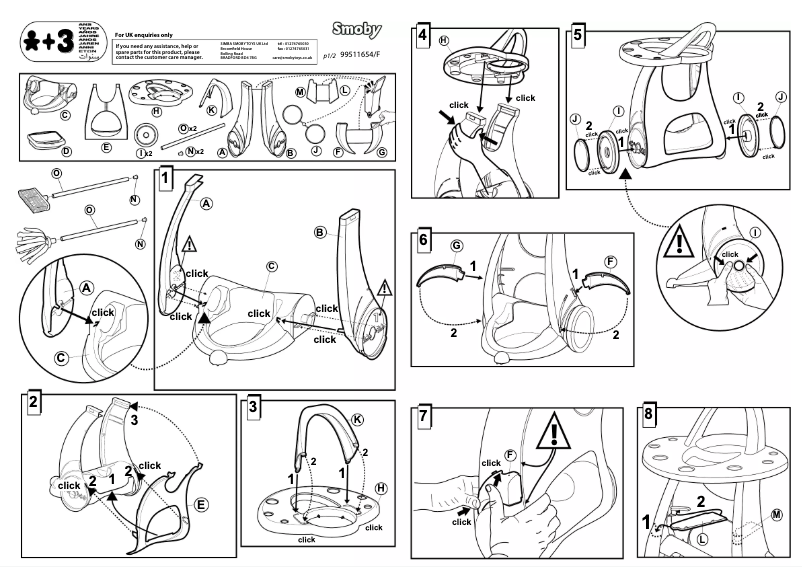 Page 1 de la notice Manuel utilisateur Smoby Clean Service