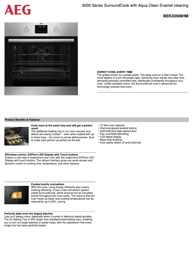 Image de la première page du manuel de l'appareil BEK33506HM