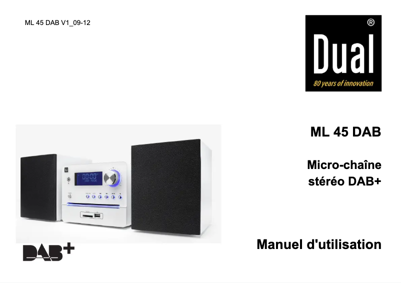Image de la première page du manuel de l'appareil ML 45 DAB