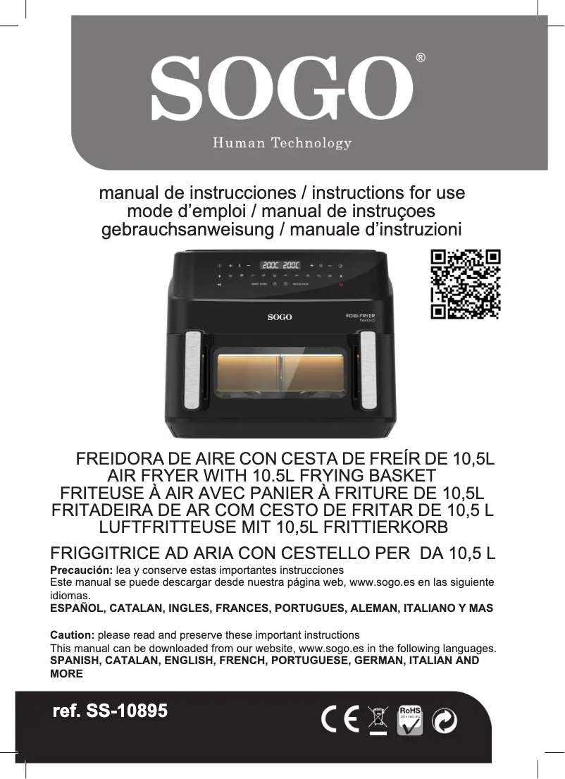 Page 1 de la notice Manuel utilisateur Sogo SS-10895