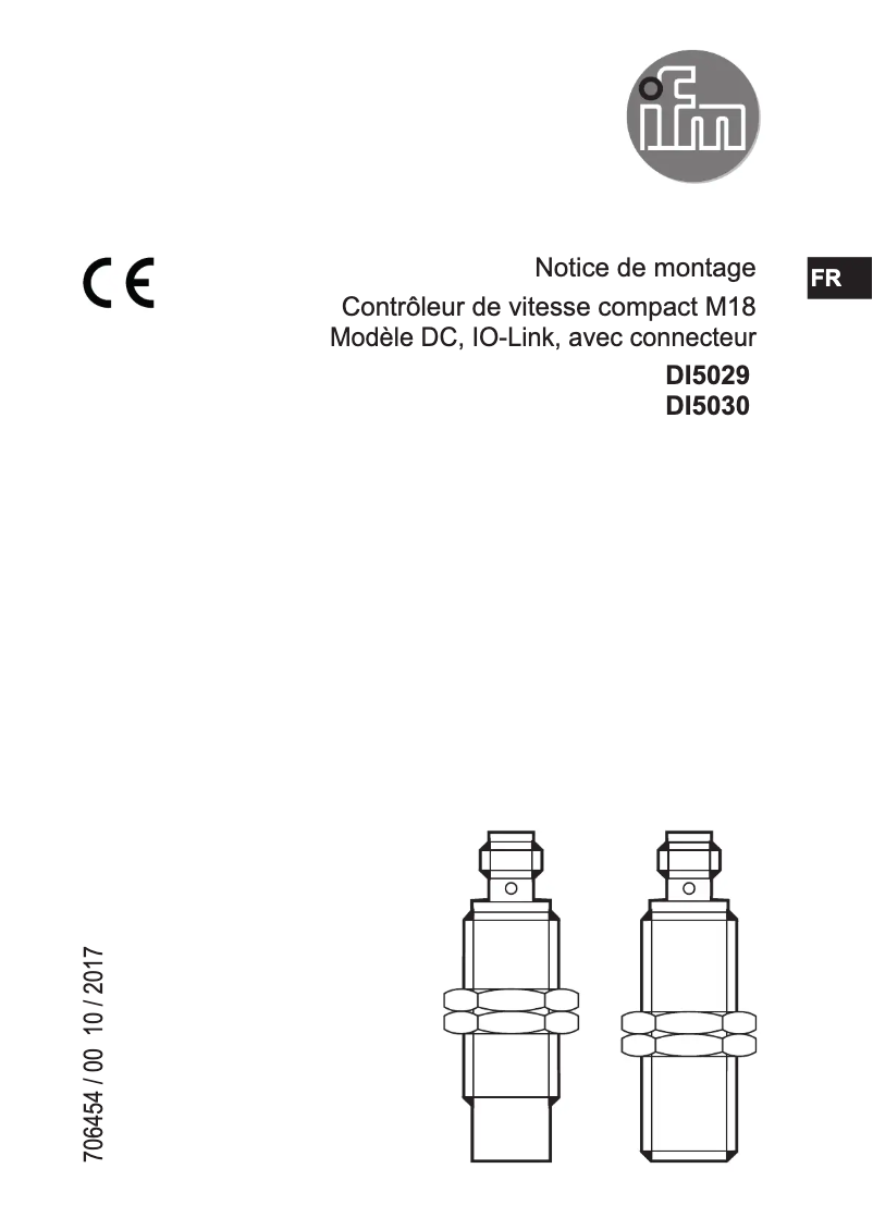 Page 1 de la notice Manuel utilisateur IFM DI5029