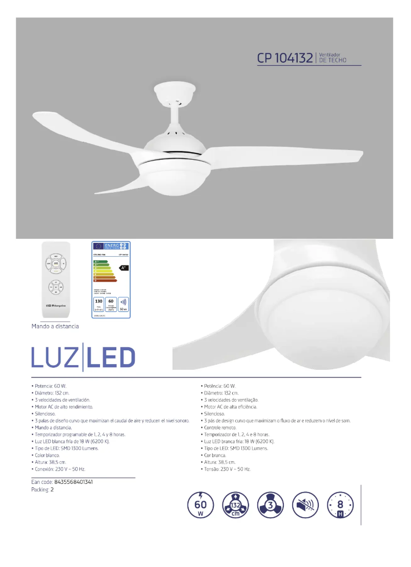 Page n°1 - Fiche technique Orbegozo CP 104132