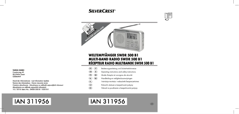 Page n°1 - Manuel utilisateur SilverCrest SWDR 500 B1