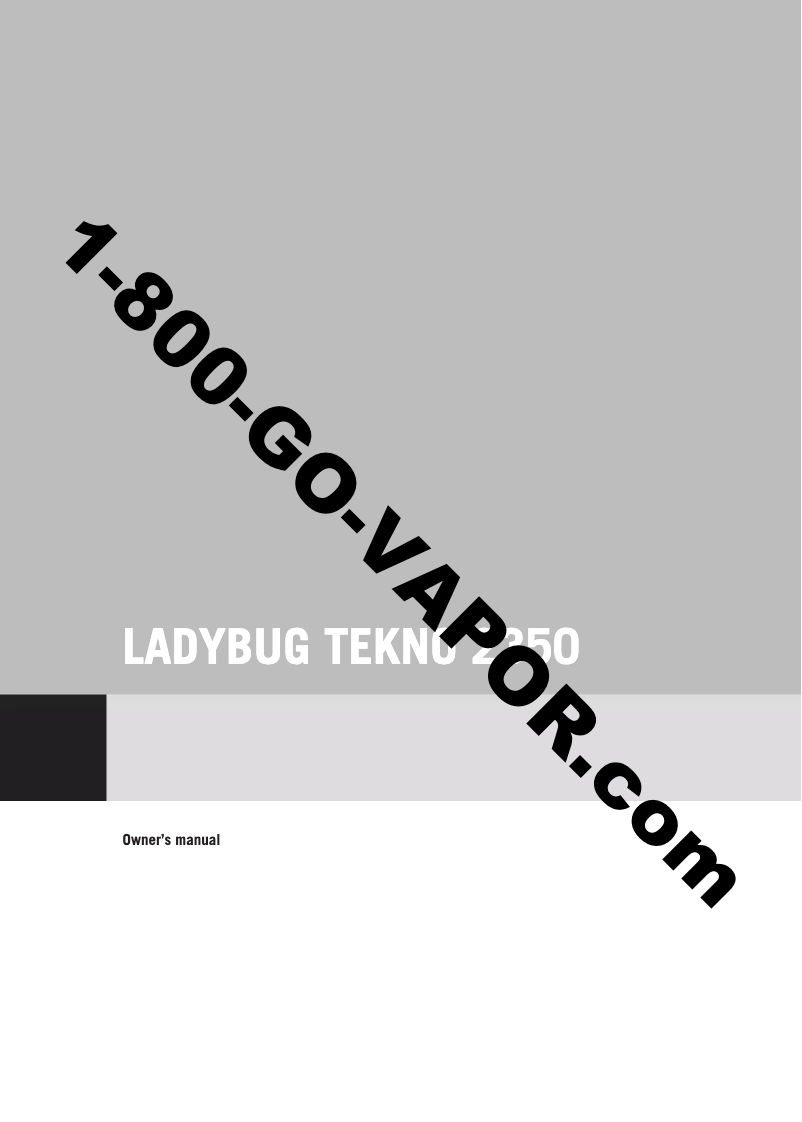 Image de la première page du manuel de l'appareil Tekno 2350