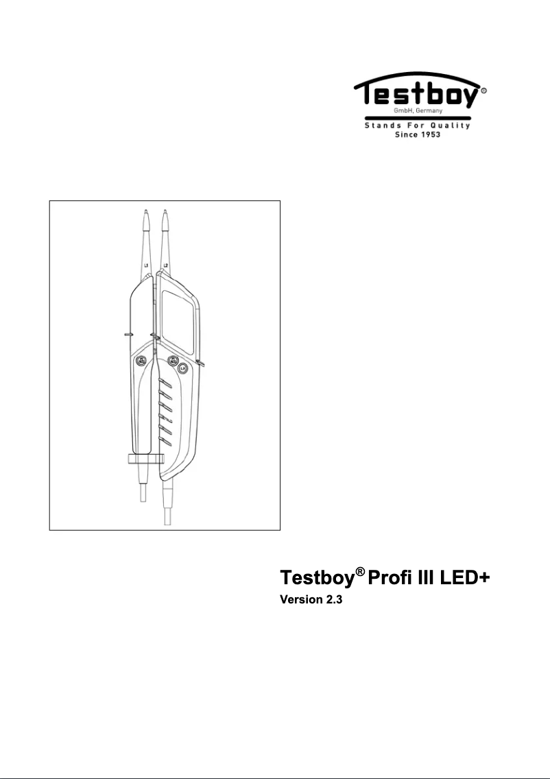 Image de la première page du manuel de l'appareil Profi III LED